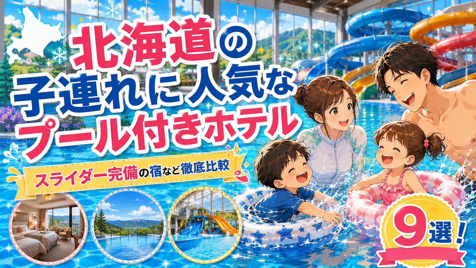 北海道 プール付きホテル 子連れ スライダー