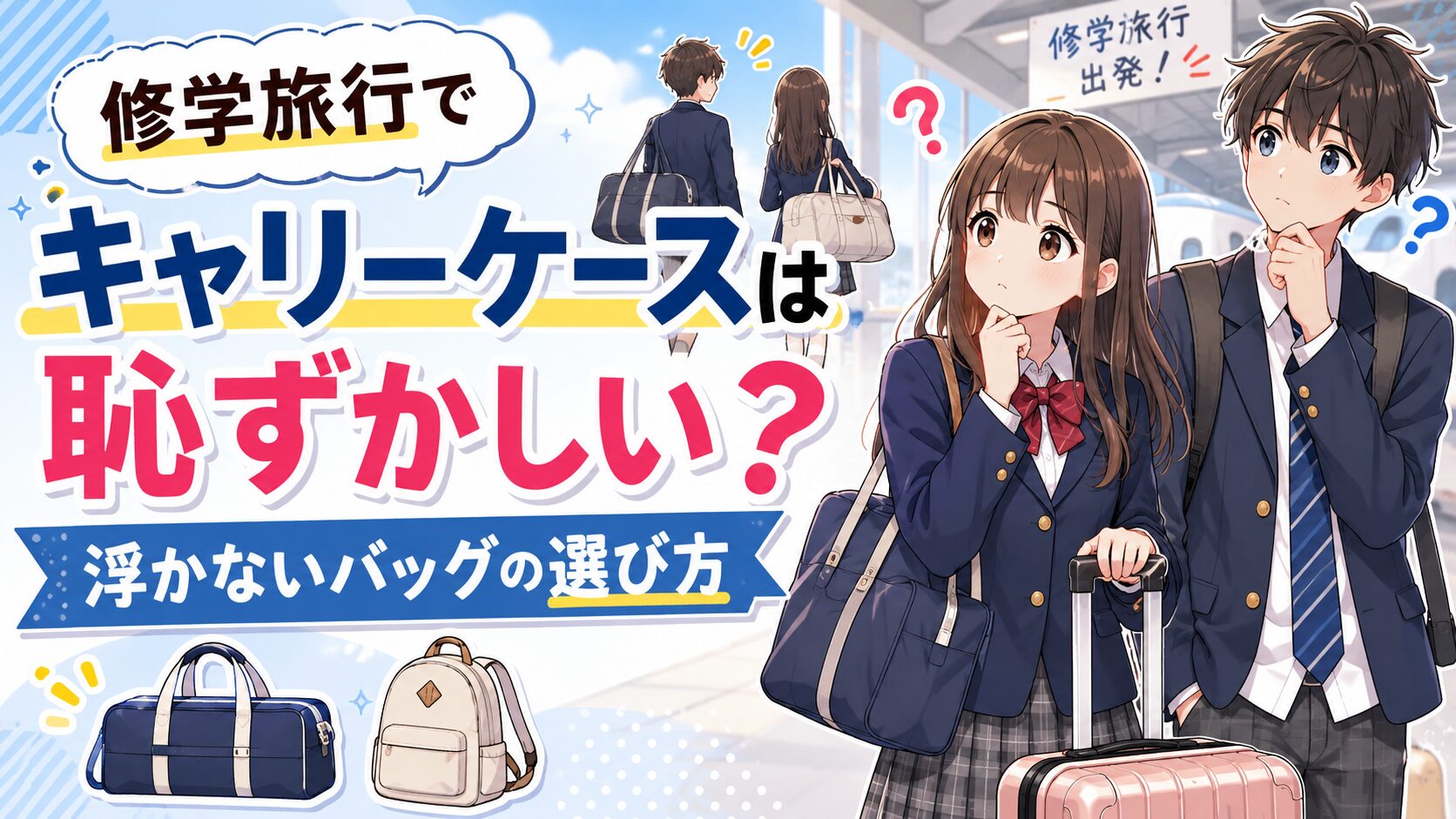 修学旅行キャリーケース恥ずかしい
