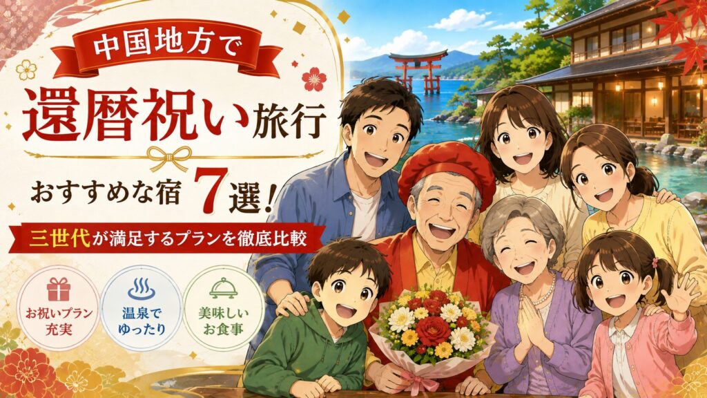 還暦祝い旅行 三世代 中国地方
