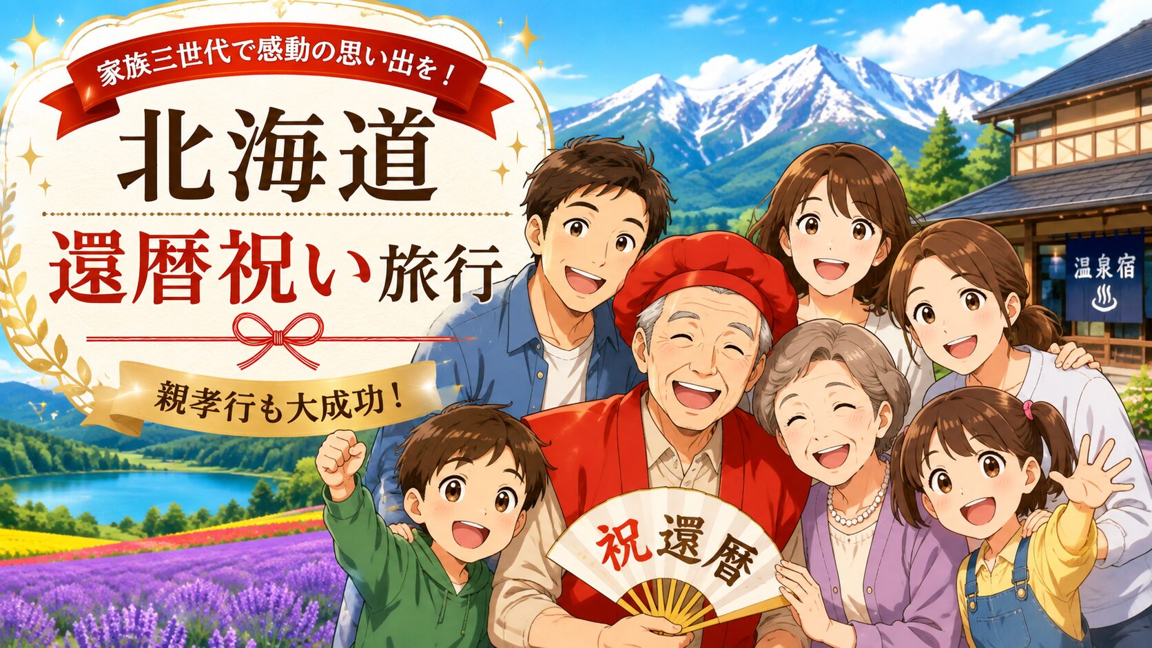 還暦祝い旅行 三世代 北海道