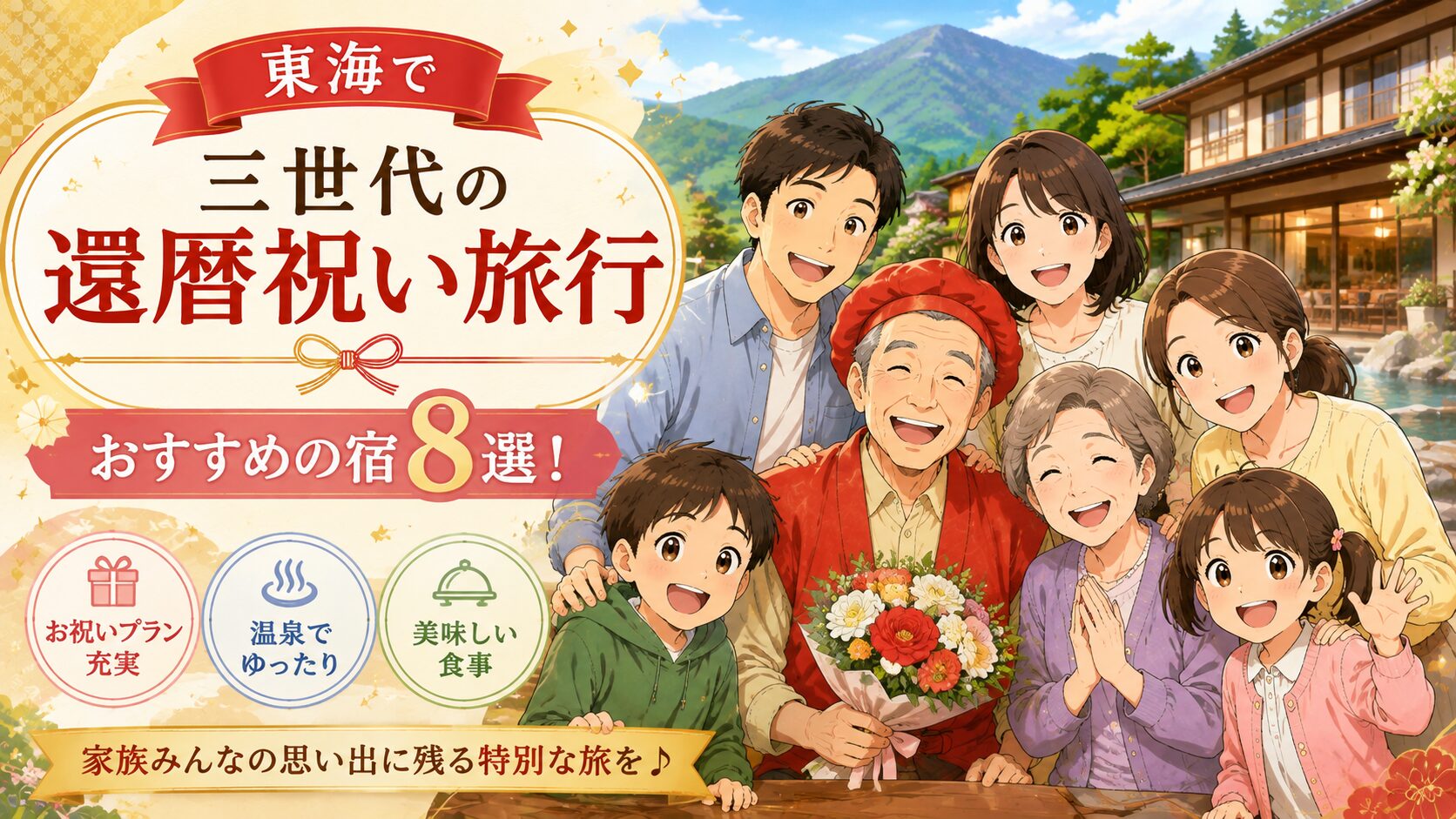 還暦祝い旅行 三世代 東海